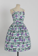 Load image into Gallery viewer, Vintage 1950s original floral print cotton dress by Melbray UK 6 US 2 XS