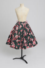 Load image into Gallery viewer, Vintage 1950s original Janet Colton floral print cotton skirt UK 6 8 XS S