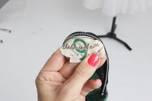 Load image into Gallery viewer, Vintage 1950s original House of Nine green check dress with bow details UK 6 XS