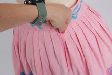 Load image into Gallery viewer, Vintage 1950s original novelty border print pink cotton skirt UK 10 S