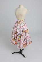 Load image into Gallery viewer, Vintage 1970s 1973 original novelty Caribbean print cotton circle skirt by Miss Mouse UK 6 8 XS S