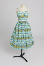 Load image into Gallery viewer, Vintage 1950s original floppy rayon floral print dress and bolero UK 6 8 XS
