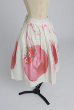 Load image into Gallery viewer, Vintage 1950s original novelty hat print cotton skirt UK 8 S