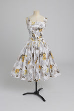 Load image into Gallery viewer, Vintage 1950s original floral rose print cotton Horrockses Fashions dress UK 6 8 XS S