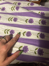 Load image into Gallery viewer, Vintage 1950s original Sambo fashions floral print purple cotton dress UK 6 8 XS S