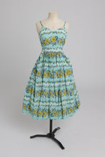 Load image into Gallery viewer, Vintage 1950s original floppy rayon floral print dress and bolero UK 6 8 XS