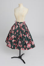 Load image into Gallery viewer, Vintage 1950s original Janet Colton floral print cotton skirt UK 6 8 XS S