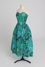 Load image into Gallery viewer, Vintage 1980s original Marion Donaldson novelty butterfly print cotton dress UK 8 S
