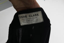 Load image into Gallery viewer, Vintage 1970s original Ossie Clark black moss crepe wrap skirt UK 6 8 10 XS S