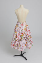 Load image into Gallery viewer, Vintage 1970s 1973 original novelty Caribbean print cotton circle skirt by Miss Mouse UK 6 8 XS S