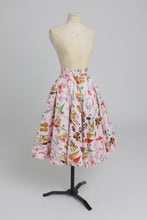 Load image into Gallery viewer, Vintage 1970s 1973 original novelty Caribbean print cotton circle skirt by Miss Mouse UK 6 8 XS S