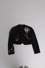 Load image into Gallery viewer, Vintage 1980s original Liliane Romi Paris novelty paint palette applique jacket UK S M
