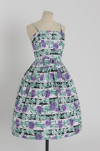 Load image into Gallery viewer, Vintage 1950s original floral print cotton dress by Melbray UK 6 US 2 XS
