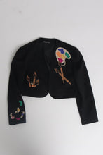 Load image into Gallery viewer, Vintage 1980s original Liliane Romi Paris novelty paint palette applique jacket UK S M
