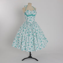Load image into Gallery viewer, Vintage 1950s original floral print cotton dress and bolero by Horrockses Fashions UK 6 8 US 2 4 XS S

