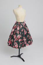 Load image into Gallery viewer, Vintage 1950s original Janet Colton floral print cotton skirt UK 6 8 XS S

