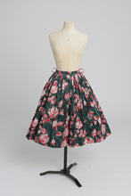 Load image into Gallery viewer, Vintage 1950s original Janet Colton floral print cotton skirt UK 6 8 XS S
