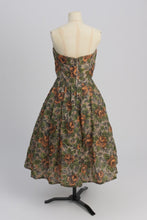Load image into Gallery viewer, Vintage 1950s original nylon (?) floral print dress and matching bolero UK 10 US 6 S
