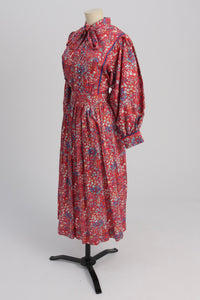 Vintage 1970s original Liberty print floral Origin dress with balloon sleeves UK 12 US 8 M