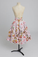 Load image into Gallery viewer, Vintage 1970s 1973 original novelty Caribbean print cotton circle skirt by Miss Mouse UK 6 8 XS S
