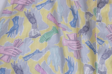 Load image into Gallery viewer, Vintage 1950s original novelty glove print cotton dress XXS teen
