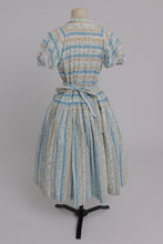 Load image into Gallery viewer, Vintage 1940s original Horrockses Fashions 1948 Alastair Morton novelty print cotton dress UK 10 12 US 6 8 S
