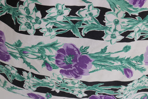 Vintage 1950s original floral print cotton dress by Melbray UK 6 US 2 XS