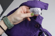 Load image into Gallery viewer, Vintage 1970s original Laura Ashley purple corduroy pinafore dress UK 6 XS

