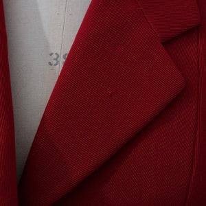 Vintage 1950s original striking hourglass fitted red suit jacket by G Simon Paris Marcel Traonouez uK 8 10 US 4 6 S