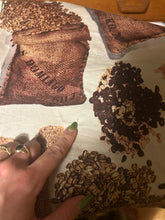 Load image into Gallery viewer, Vintage 1950s original novelty coffee print cotton skirt by Sportaville UK 8 S
