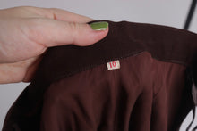 Load image into Gallery viewer, Vintage 1950s original asymmetric brown wool suit UK 8 S
