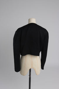 Vintage 1980s original Liliane Romi Paris novelty paint palette applique jacket UK S M