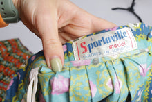 Load image into Gallery viewer, Vintage 1950s original Sportaville floral print cotton pleated skirt UK 6 XS
