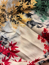 Load image into Gallery viewer, Vintage 1950s original Japanese leaf print cotton dress UK 6 XS
