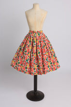 Load image into Gallery viewer, Vintage 1950s original novelty fruit print cotton skirt by Sportaville UK 6 US 2 XS
