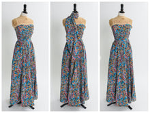 Load image into Gallery viewer, Vintage 1950s original full length novelty print dress by Baker Sportswear UK 6 US 2 XS
