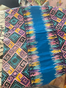 Vintage 1950s original novelty carpet print cotton skirt UK 8 US 4 S